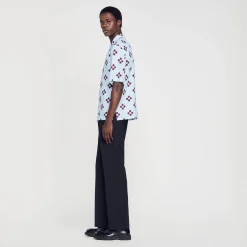 Sandro Paris Camisas-Camisa Manga Curta Flor Cruzada
