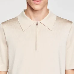 Sandro Paris Camisetas E Pólos-Camisa Polo De Malha Com Gola Com Ziper