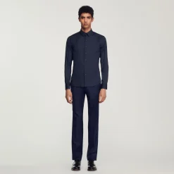 Sandro Paris Camisas-Camisa Slim Fit De Algodao Stretch