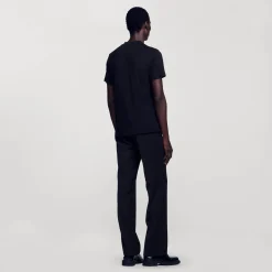 Sandro Paris Camisetas E Pólos-Camiseta Com Patch Cruzado Quadrado