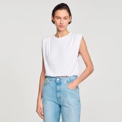 Sandro Paris Camisetas-Camiseta Curta De Algodao