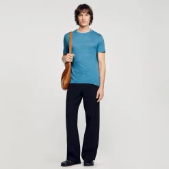 Sandro Paris Camisetas E Pólos-Camiseta De Linho Certificada