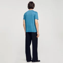 Sandro Paris Camisetas E Pólos-Camiseta De Linho Certificada