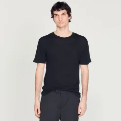 Sandro Paris Camisetas E Pólos-Camiseta De Linho Certificada