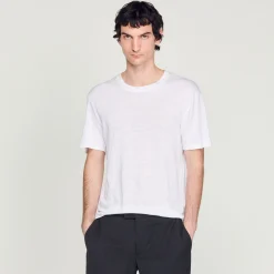 Sandro Paris Camisetas E Pólos-Camiseta De Linho Certificada