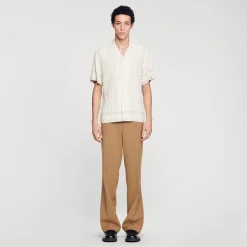 Sandro Paris Camisas-Camiseta De Manga Curta Com Cruz Quadrada