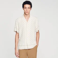 Sandro Paris Camisas-Camiseta De Manga Curta Com Cruz Quadrada