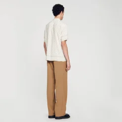 Sandro Paris Camisas-Camiseta De Manga Curta Com Cruz Quadrada