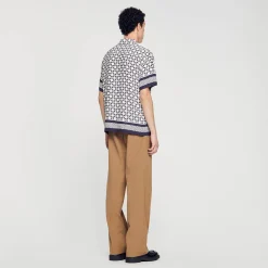 Sandro Paris Camisas-Camiseta De Manga Curta Com Cruz Quadrada