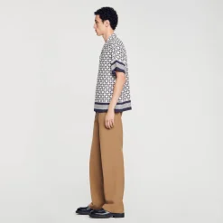 Sandro Paris Camisas-Camiseta De Manga Curta Com Cruz Quadrada