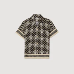 Sandro Paris Camisas-Camiseta De Manga Curta Com Cruz Quadrada