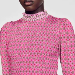 Sandro Paris Camisetas-Camiseta Estampada Franzida