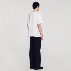 Sandro Paris Camisetas E Pólos-Camiseta Grande De Algodao