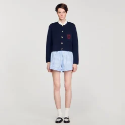 Sandro Paris Suéteres E Cardigans-Cardicoat Com Gola Babado