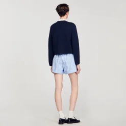 Sandro Paris Suéteres E Cardigans-Cardicoat Com Gola Babado