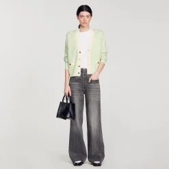 Sandro Paris Suéteres E Cardigans-Cardiga Bicolor