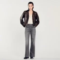 Sandro Paris Suéteres E Cardigans-Cardiga Canelado Recortado