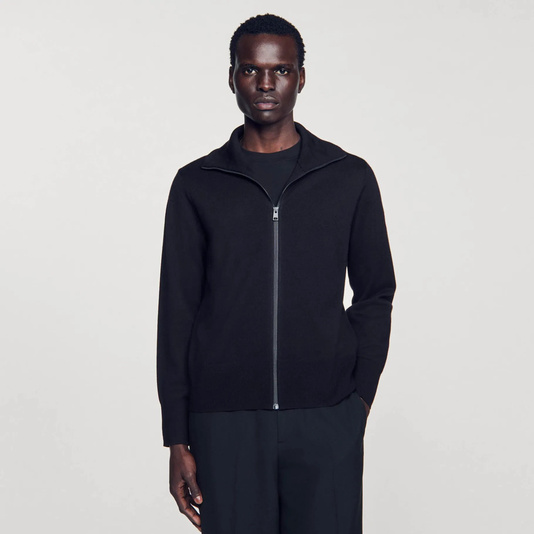 Sandro Paris Suéteres E Coletes-Cardiga De La Com Ziper