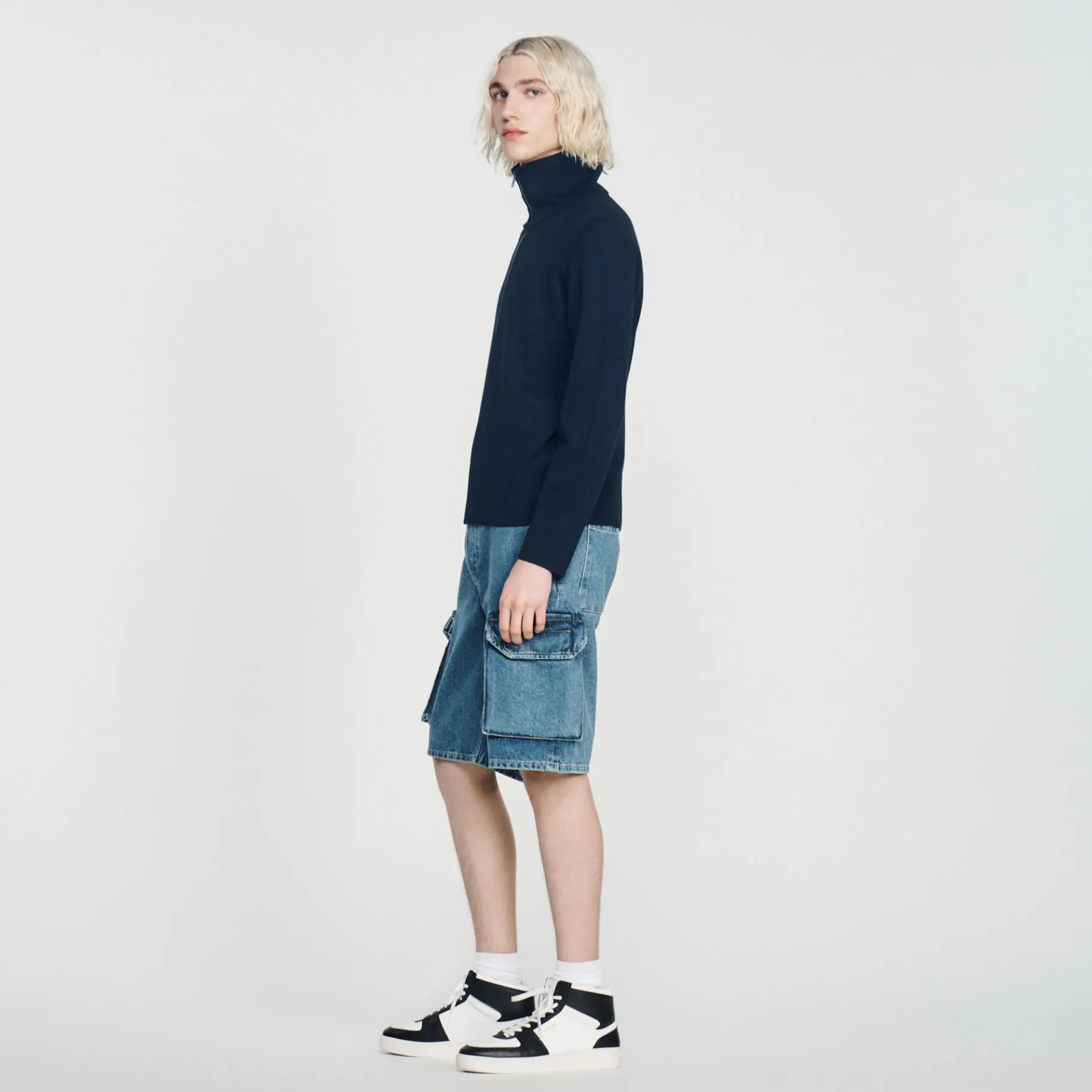 Sandro Paris Suéteres E Coletes-Cardiga De La Com Ziper