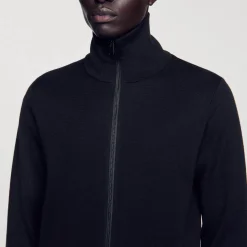 Sandro Paris Suéteres E Coletes-Cardiga De La Com Ziper