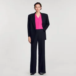 Sandro Paris Suéteres E Cardigans-Cardiga De Malha Canelada