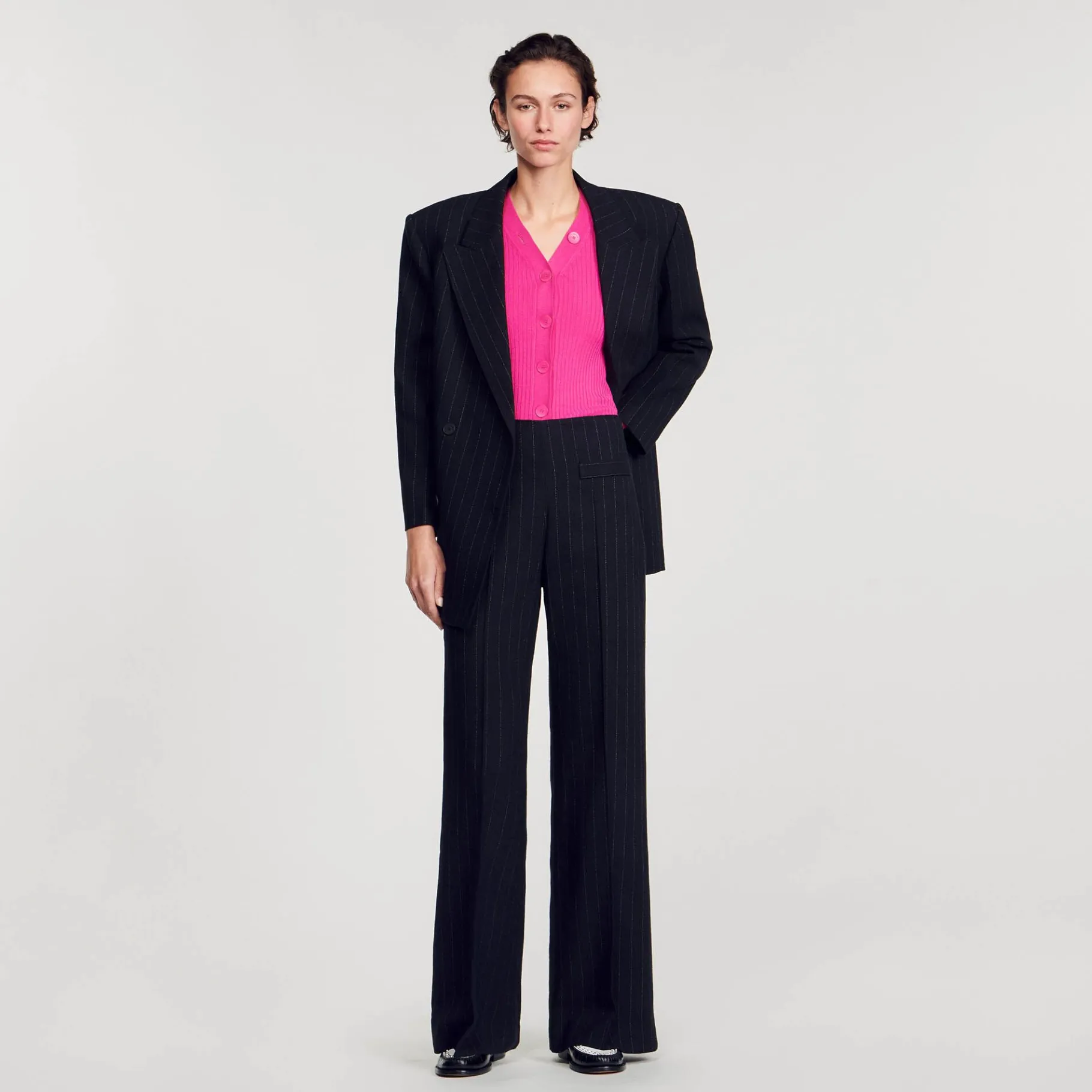 Sandro Paris Suéteres E Cardigans-Cardiga De Malha Canelada