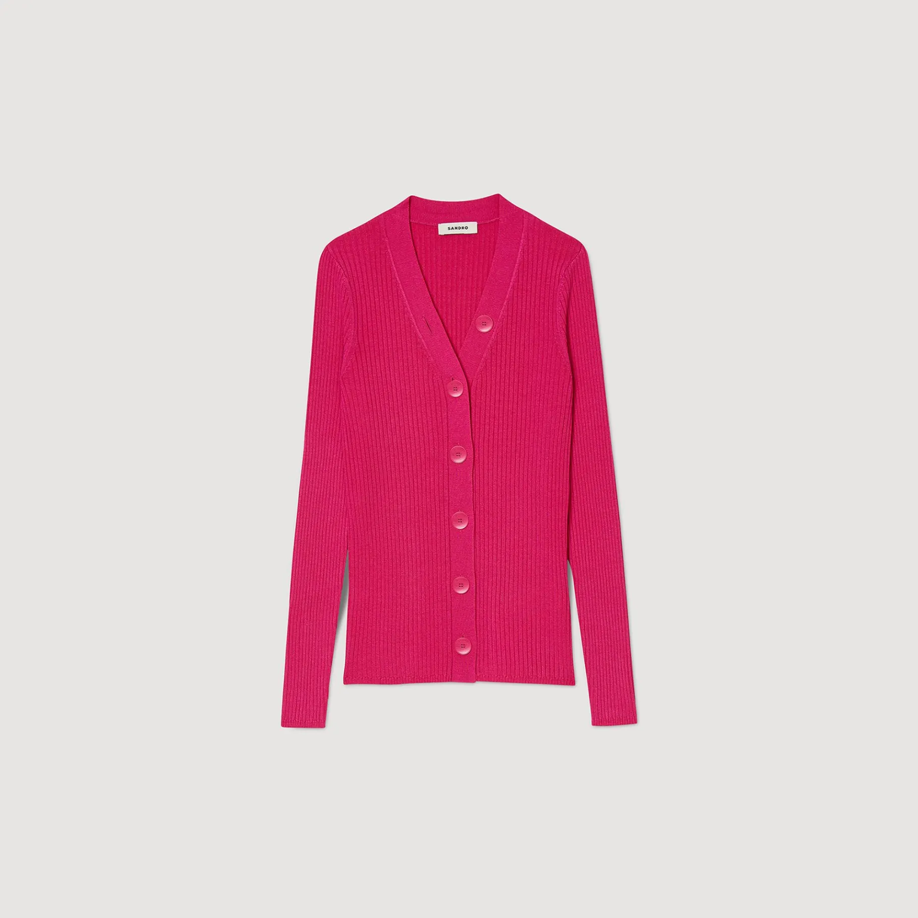 Sandro Paris Suéteres E Cardigans-Cardiga De Malha Canelada