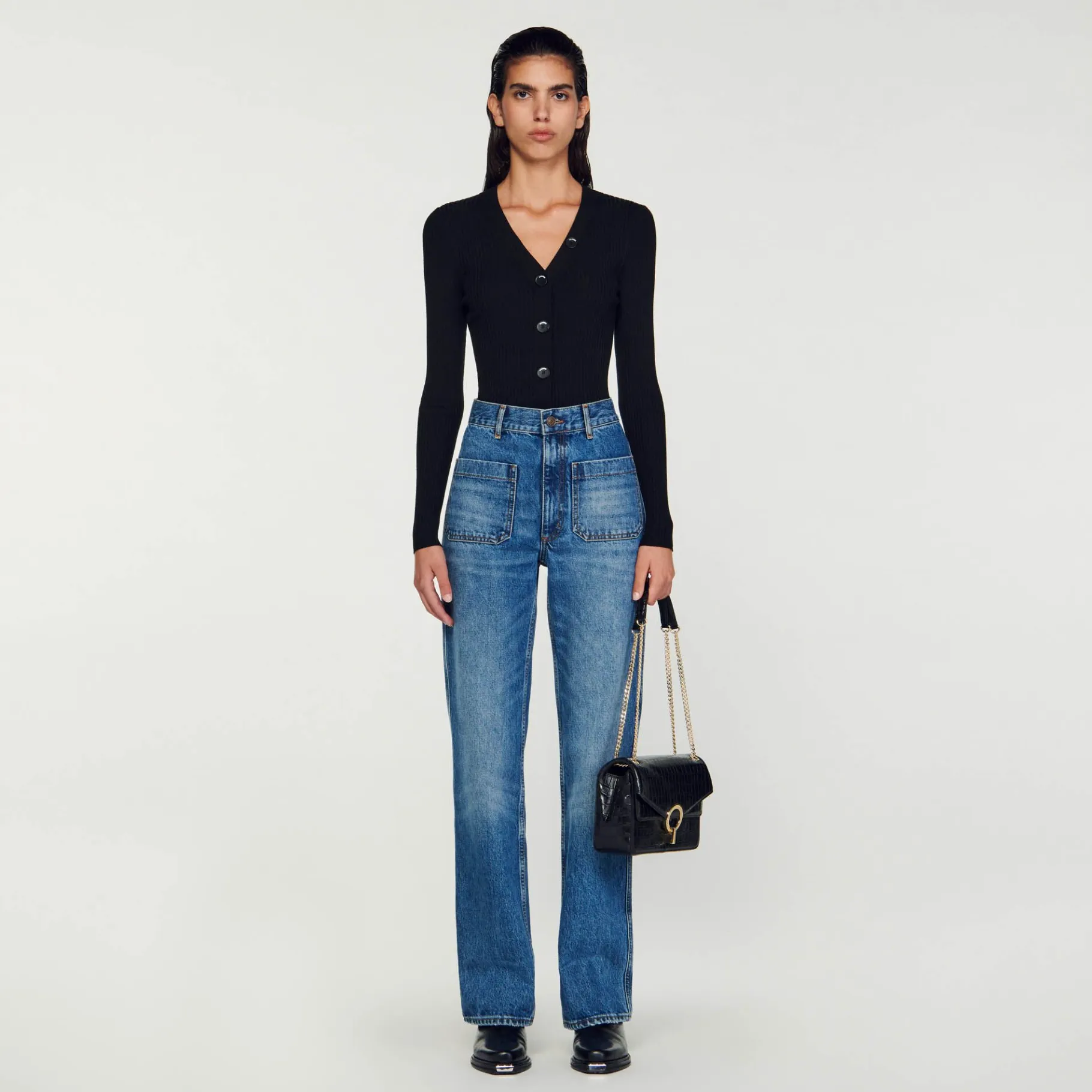 Sandro Paris Suéteres E Cardigans-Cardiga De Viscose Certificado