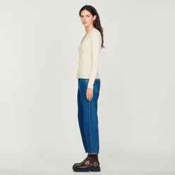 Sandro Paris Suéteres E Cardigans-Cardiga De Viscose Certificado