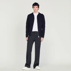 Sandro Paris Suéteres E Coletes-Cardigan Com Capuz E Ziper