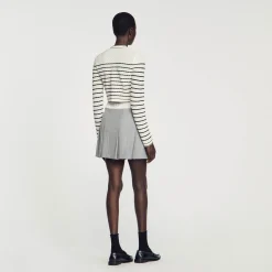 Sandro Paris Conjuntos-Cardigan Curto Listrado