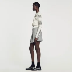 Sandro Paris Conjuntos-Cardigan Curto Listrado