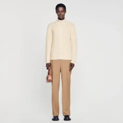 Sandro Paris Suéteres E Coletes-Cardigan De Malha Com Ziper