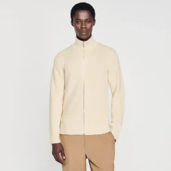 Sandro Paris Suéteres E Coletes-Cardigan De Malha Com Ziper