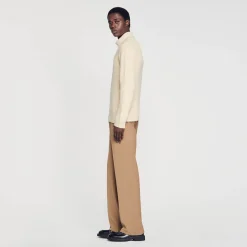 Sandro Paris Suéteres E Coletes-Cardigan De Malha Com Ziper