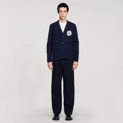 Sandro Paris Suéteres E Coletes-Cardigan De Malha Jacquard Flor