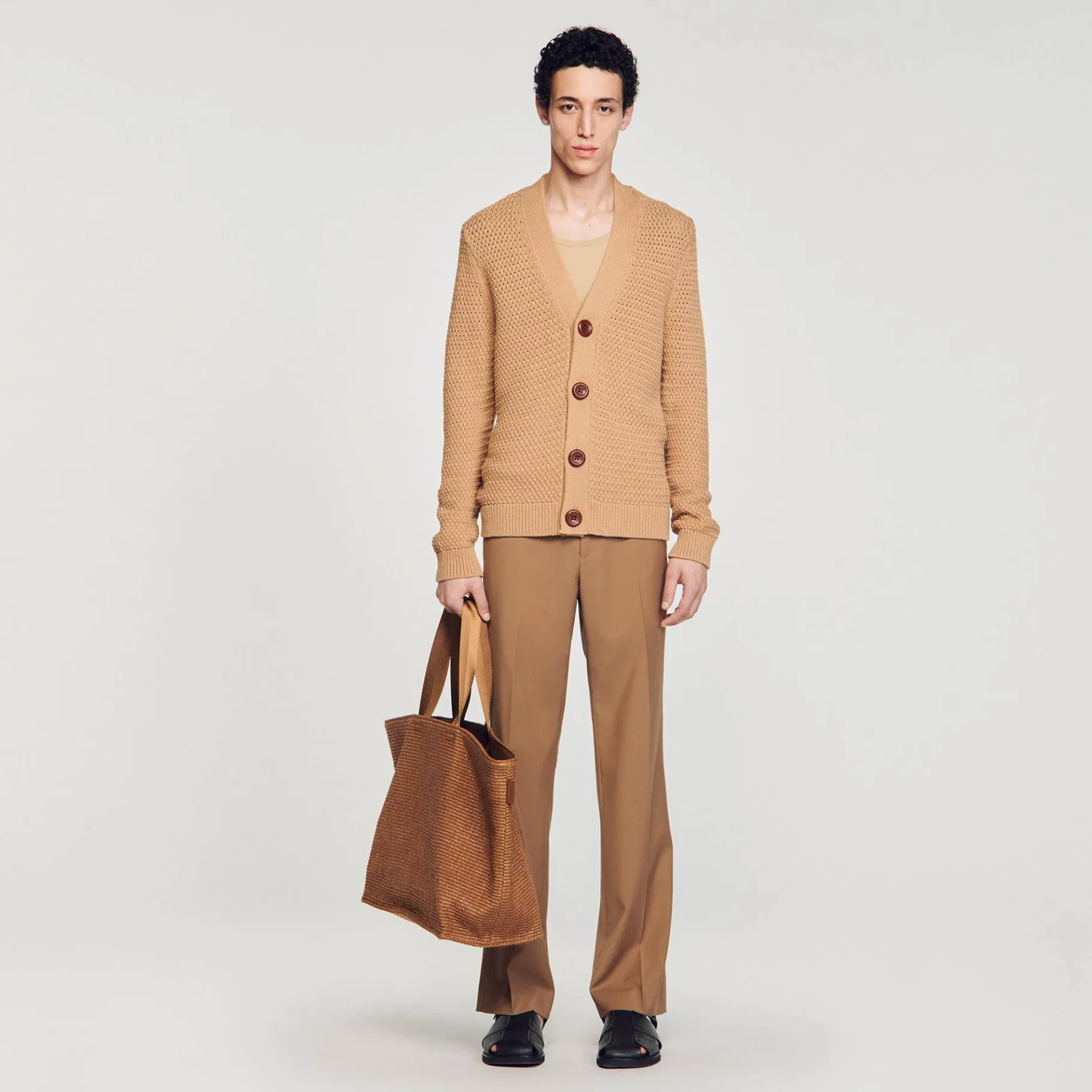 Sandro Paris Suéteres E Coletes-Cardigan De Malha Perfurada