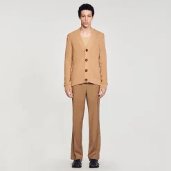 Sandro Paris Suéteres E Coletes-Cardigan De Malha Perfurada