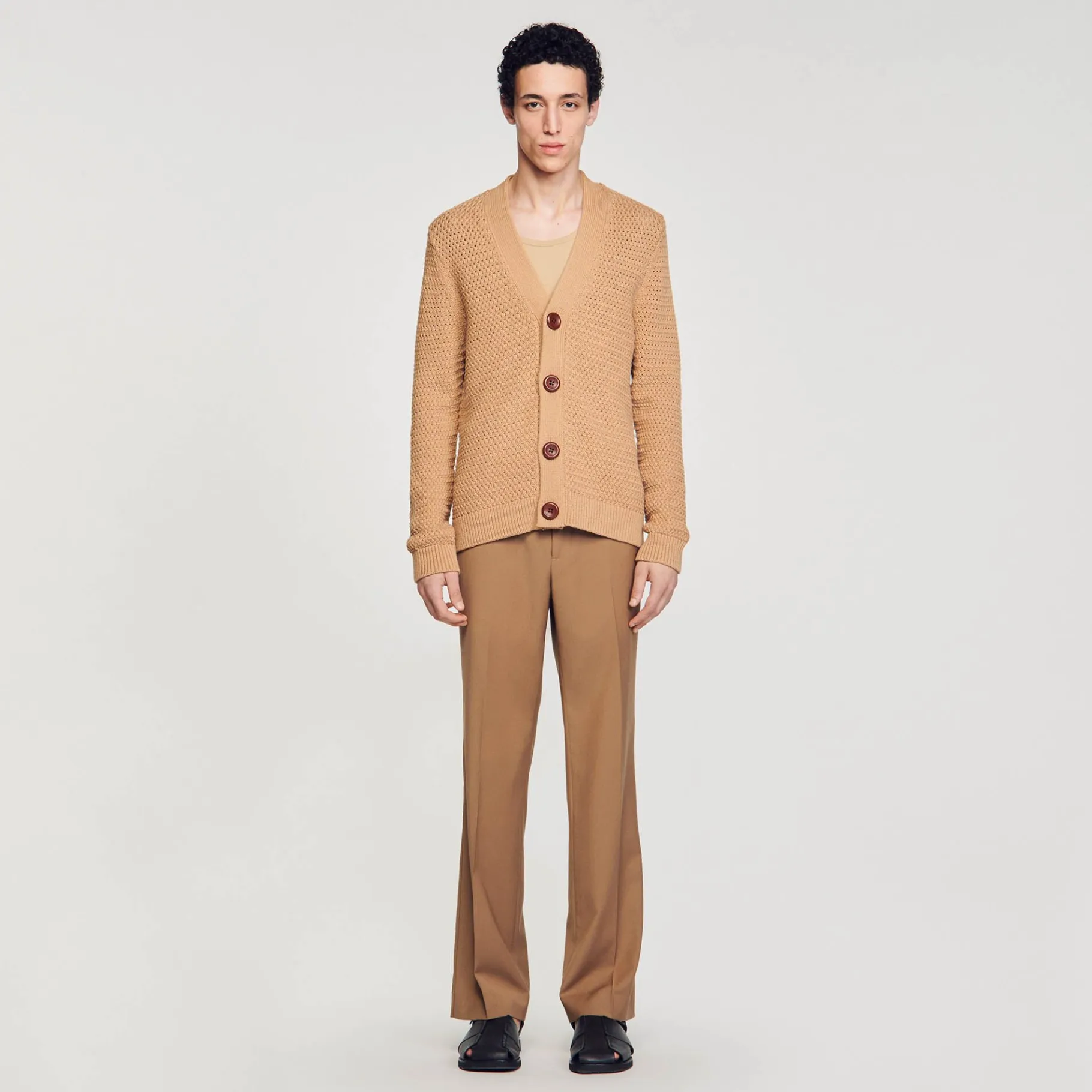 Sandro Paris Suéteres E Coletes-Cardigan De Malha Perfurada