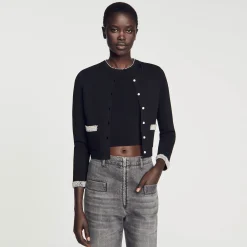 Sandro Paris Conjuntos-Cardigan Embelezado Com Pedra