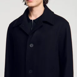 Sandro Paris Casacos E Jaquetas-Casaco De Pano De La