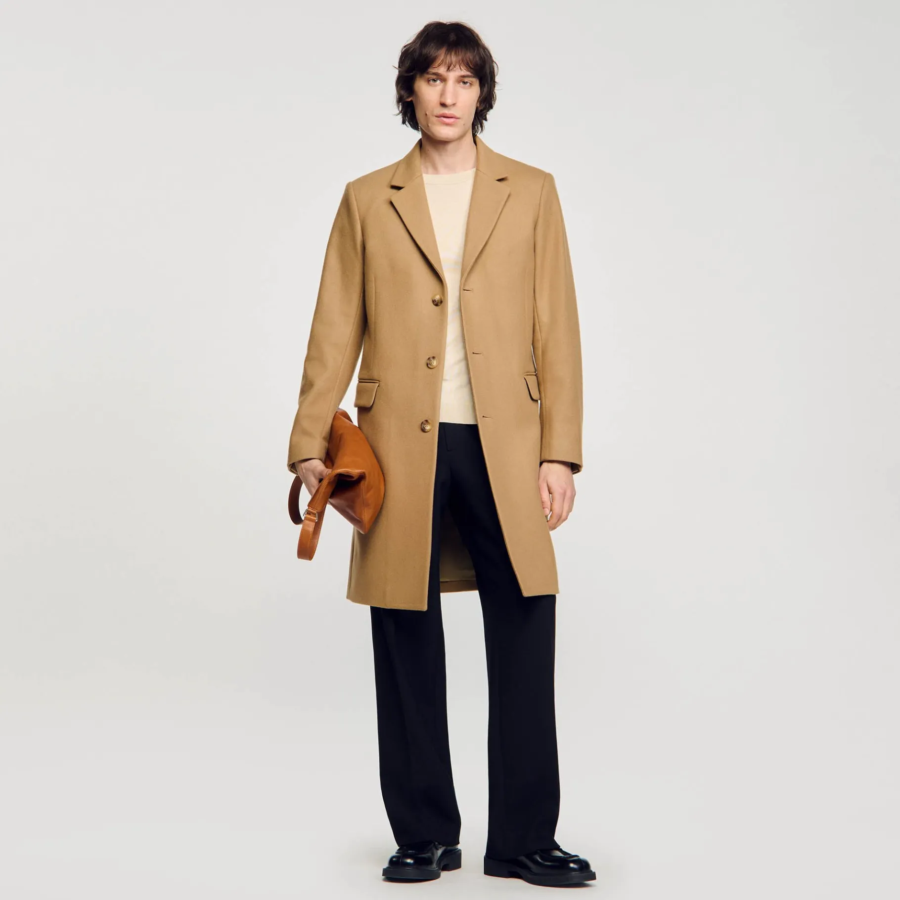 Sandro Paris Casacos E Jaquetas-Casaco De Pano De La