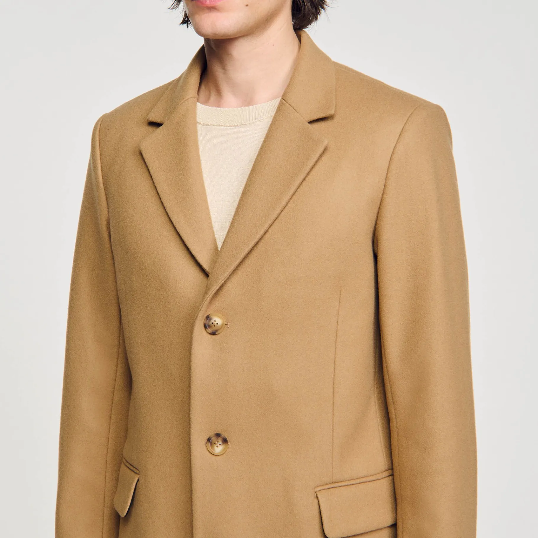 Sandro Paris Casacos E Jaquetas-Casaco De Pano De La