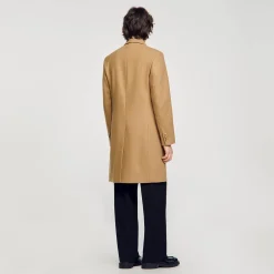 Sandro Paris Casacos E Jaquetas-Casaco De Pano De La