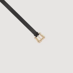 Sandro Paris Cintos-Cinto Largo De Couro, Fivela Quadrada