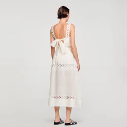 Sandro Paris Saias E Shorts-Culotes Longos Em Mistura De Linho