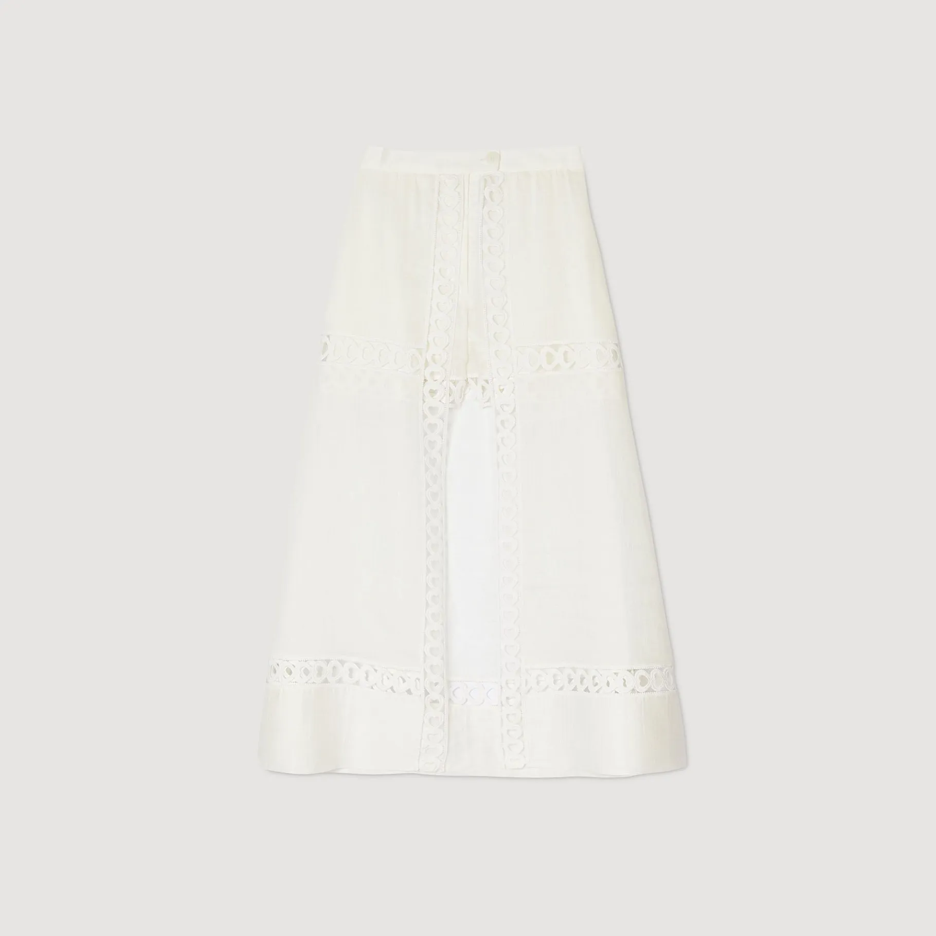 Sandro Paris Saias E Shorts-Culotes Longos Em Mistura De Linho