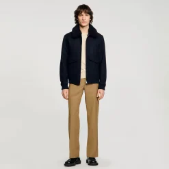 Sandro Paris Casacos E Jaquetas-Jaqueta Bomber De La