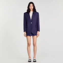 Sandro Paris Conjuntos-Jaqueta De Alfaiataria Listrada