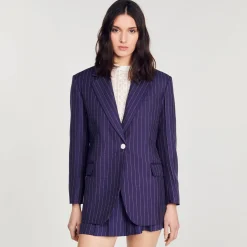 Sandro Paris Conjuntos-Jaqueta De Alfaiataria Listrada